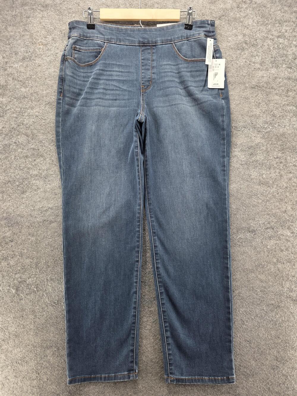 Westbound Pants Womens 12S Blue Ankle Pull On Comfort Stretch Pockets 30 In